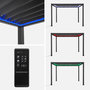 Voir la diapositive 3 : SWEEEK Pergola bioclimatique électrique 3x4m. aluminium. à lames orientables avec éclairage LED + store 3m