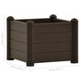 Voir la diapositive 5 : VIDAXL Lit sureleve de jardin PP Moka 43x43x35 cm