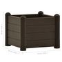 Voir la diapositive 5 : VIDAXL Lit sureleve de jardin PP Moka 43x43x35 cm