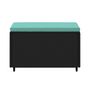 Voir la diapositive 4 : VIDAXL Repose-pied de jardin avec coussin noir resine tressee