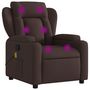 Voir la diapositive 2 : VIDAXL Fauteuil de massage inclinable Marron fonce Tissu