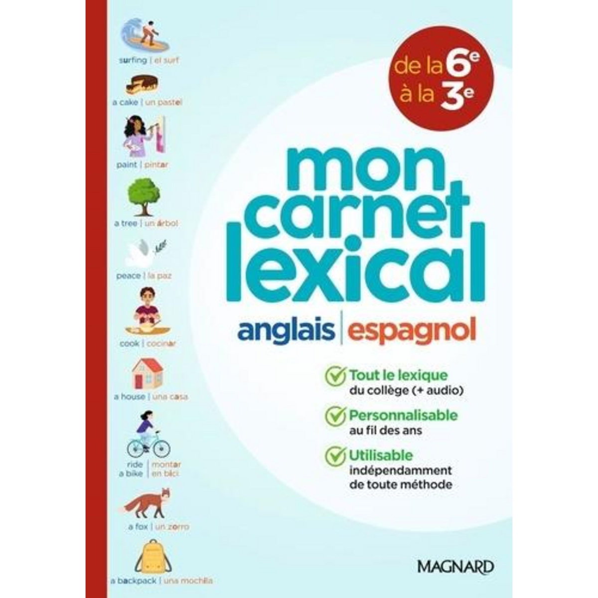 ANGLAIS ESPAGNOL MON CARNET LEXICAL DE LA 6E A LA 3E. EDITION 2025, Huitorel Stéven