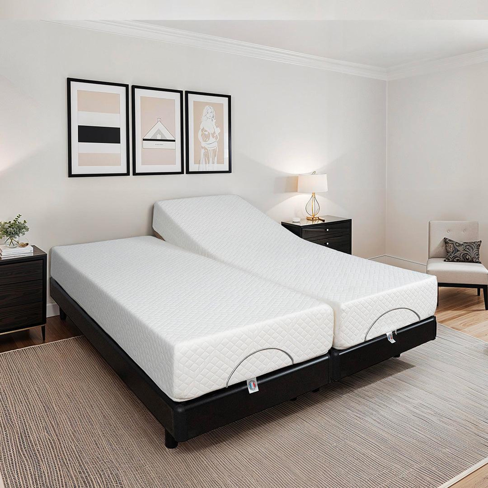Voir la diapositive 4 : BELLECOUR Bellecour literie | ensemble bodysoft | sommier électrique + matelas mémoire de forme