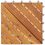 Voir la diapositive 3 : VIDAXL Carreaux de terrasse 10 pcs 30x30 cm Bois d'acacia solide