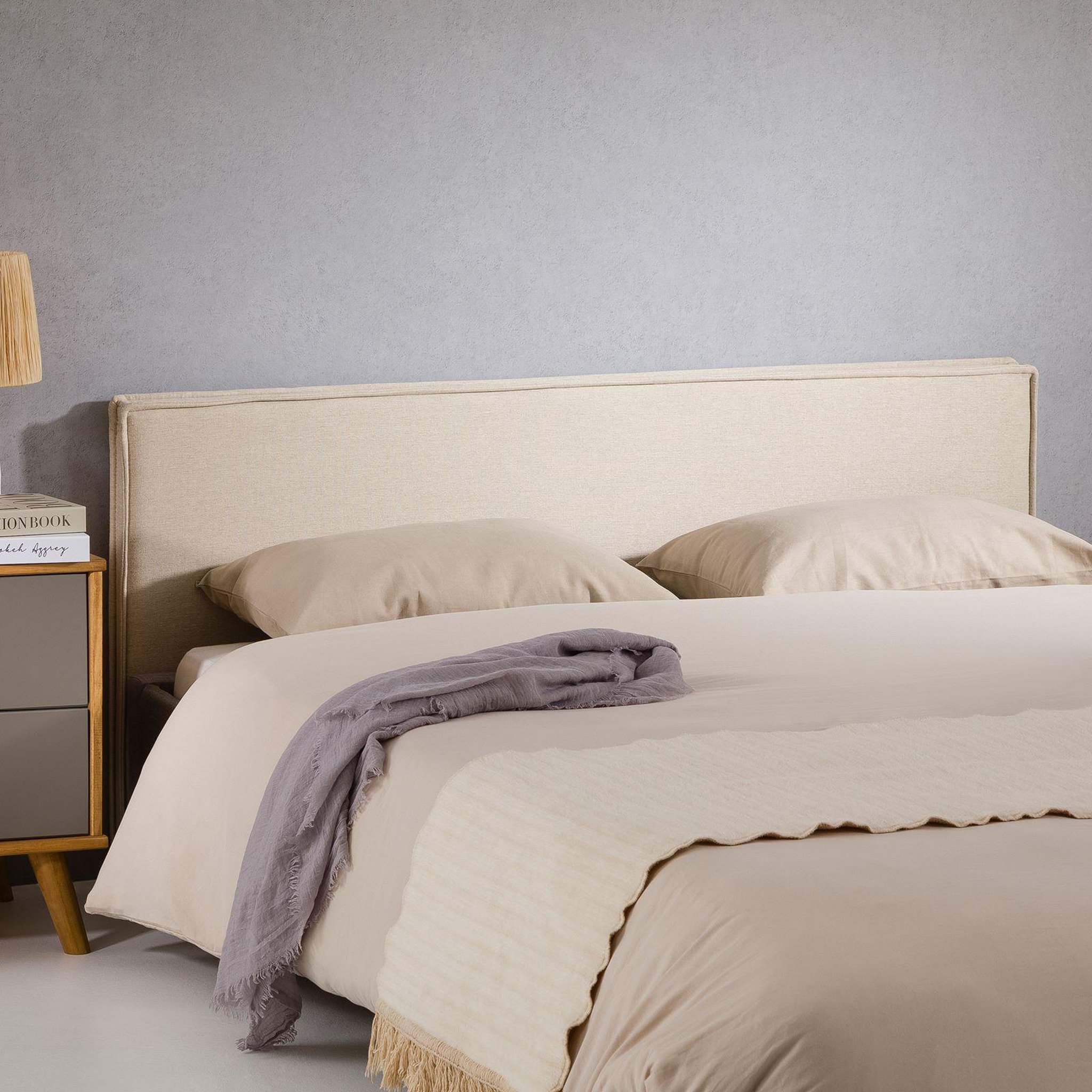 Voir la diapositive 4 : IDIMEX Tête de lit klao 160 sur pieds, en tissu