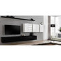 Voir la diapositive 4 : Paris Prix Meuble TV Mural Design  Switch VII  340cm Noir & Blanc