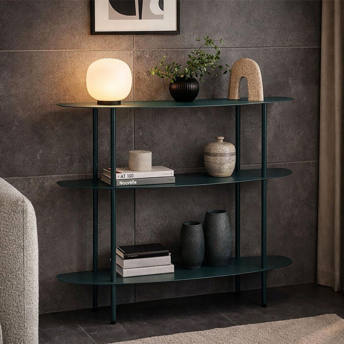 Paris Prix Console Design 3 Niveaux  Saturn  90cm Bleu