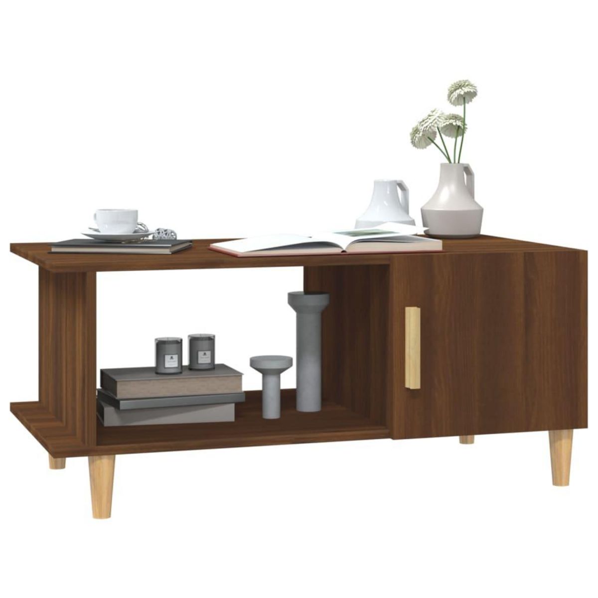VIDAXL Table basse chene marron 90x50x40 cm bois d'ingenierie