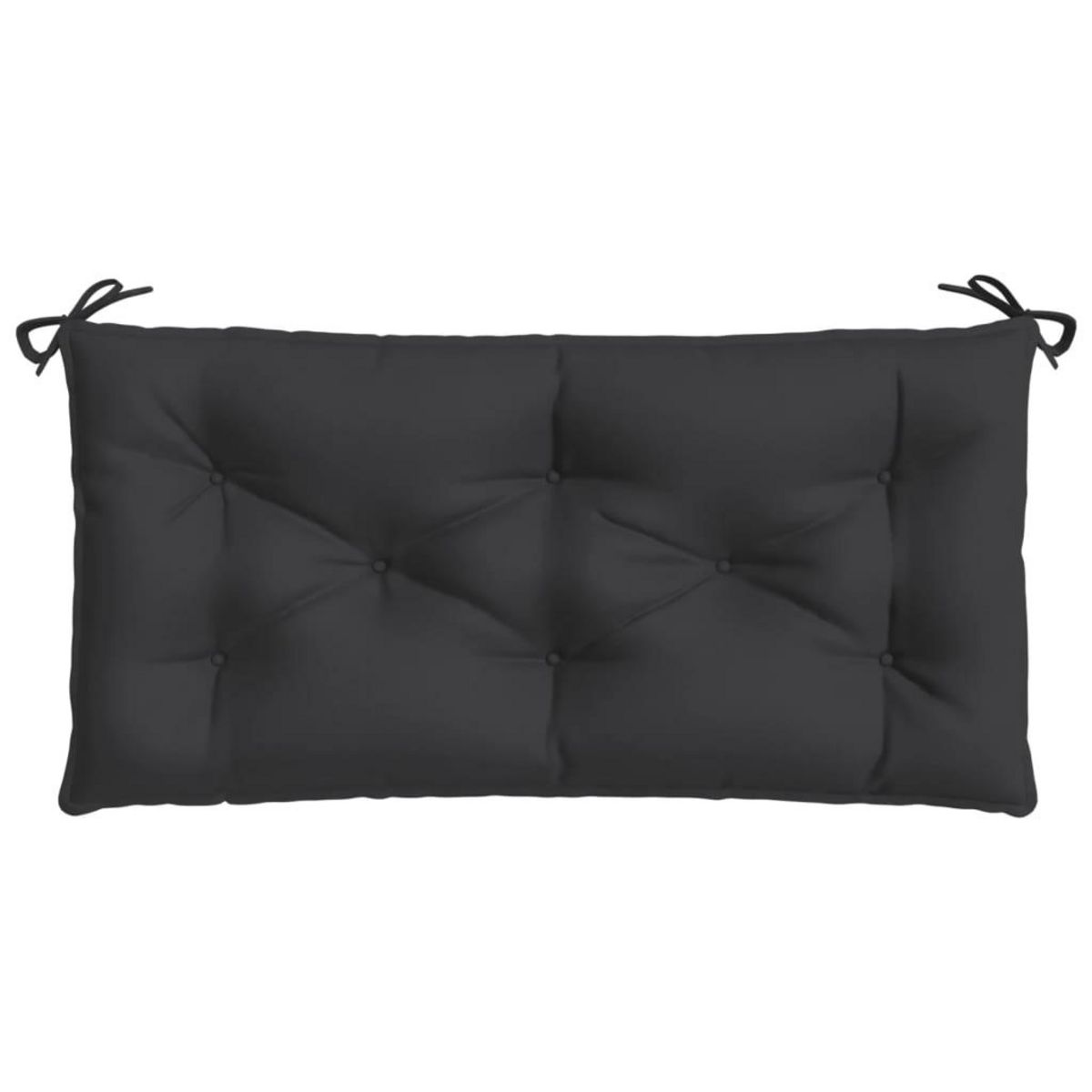 VIDAXL Coussins de banc jardin lot de 2 noir 100x50x7 cm tissu Oxford