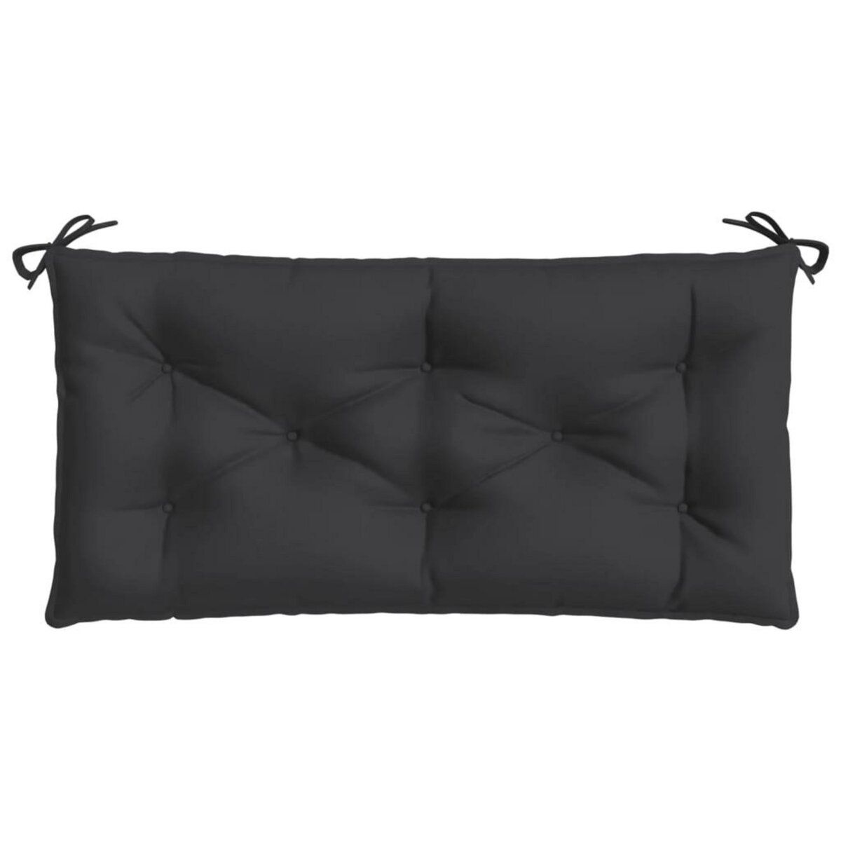 VIDAXL Coussins de banc jardin lot de 2 noir 100x50x7 cm tissu Oxford