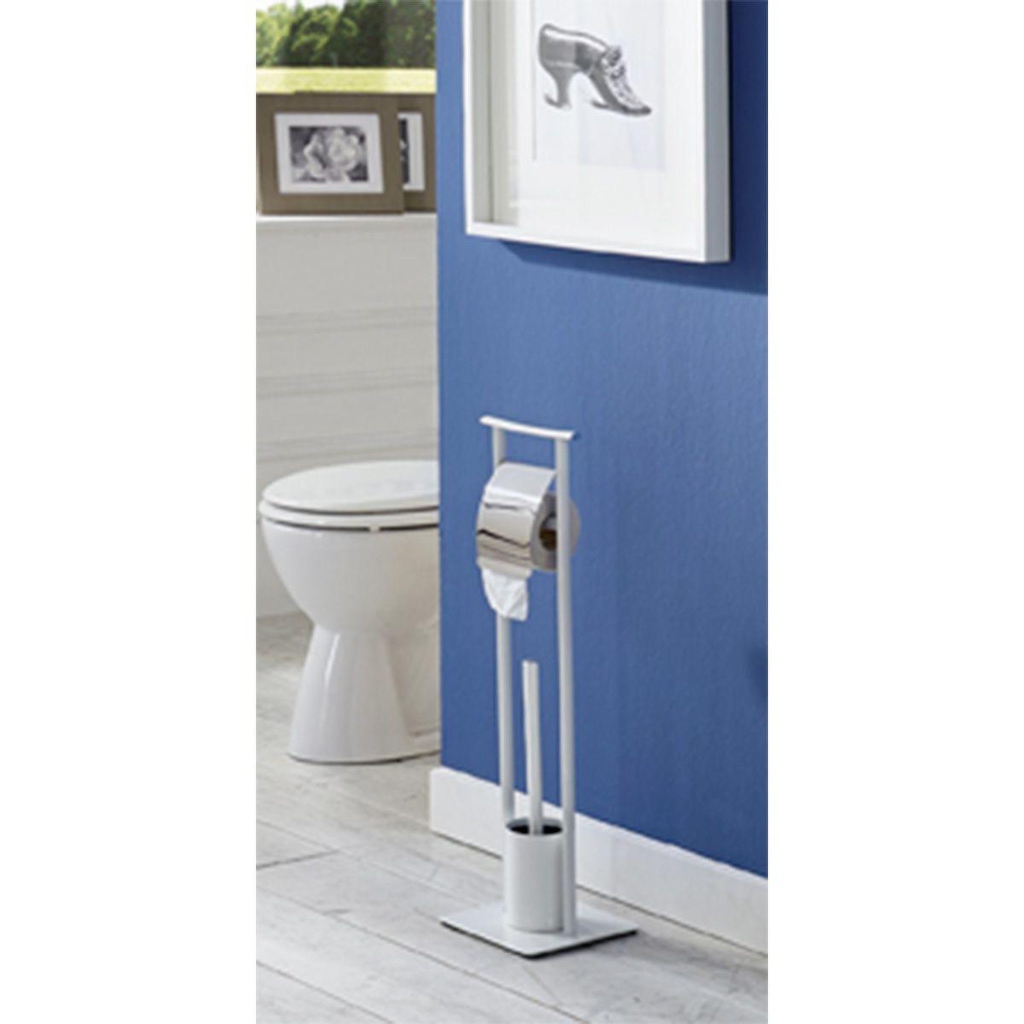 Voir la diapositive 2 : Paris Prix Dérouleur wc en métal design  ethan  69cm argent