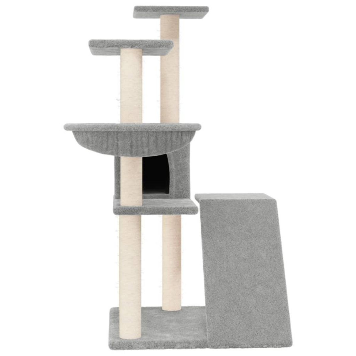 VIDAXL Arbre a chat avec griffoirs en sisal Gris clair 94 cm