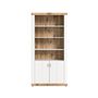 Voir la diapositive 2 : BEST MOBILIER Coventry - étagère - blanc et effet bois - 101x204 cm