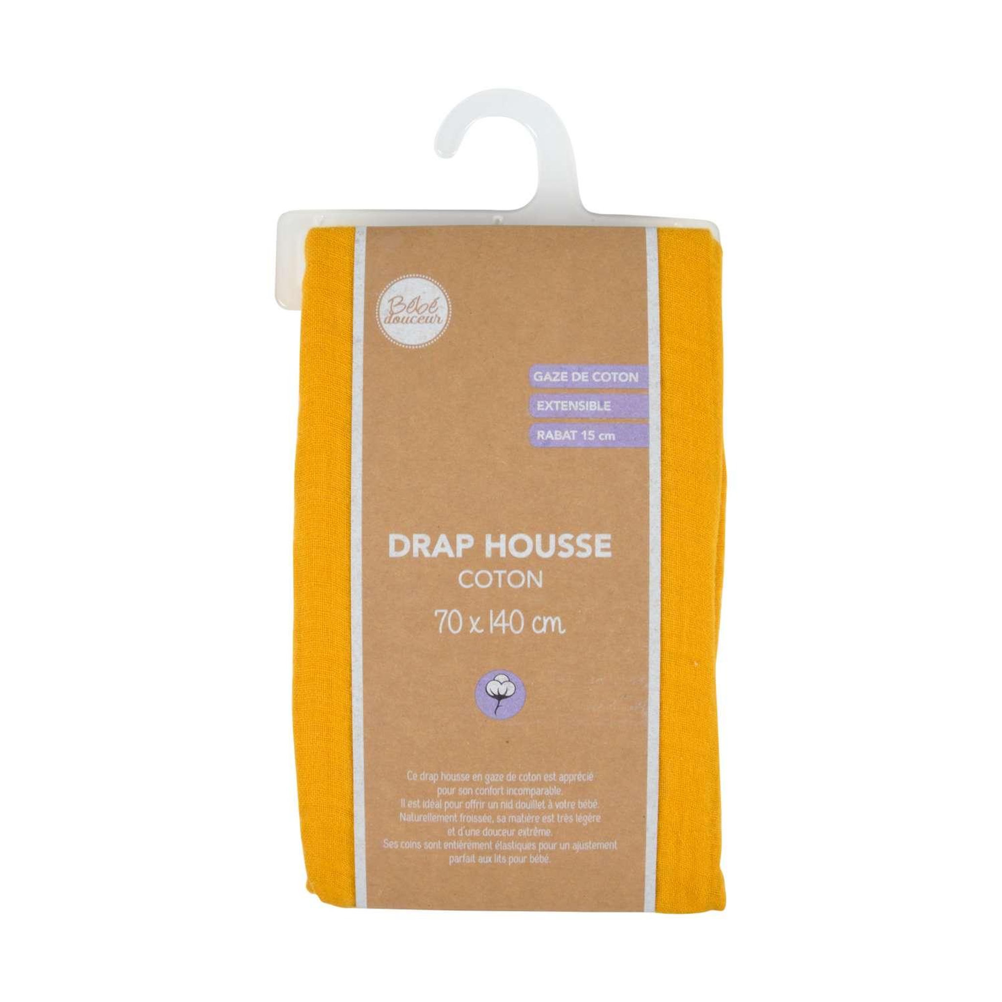 Voir la diapositive 2 : BEBE DOUCEUR Drap housse en gaze de coton - 100% Coton