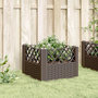 Voir la diapositive 3 : VIDAXL Jardiniere avec piquets marron 43,5x43,5x43,5 cm PP