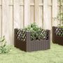 Voir la diapositive 3 : VIDAXL Jardiniere avec piquets marron 43,5x43,5x43,5 cm PP