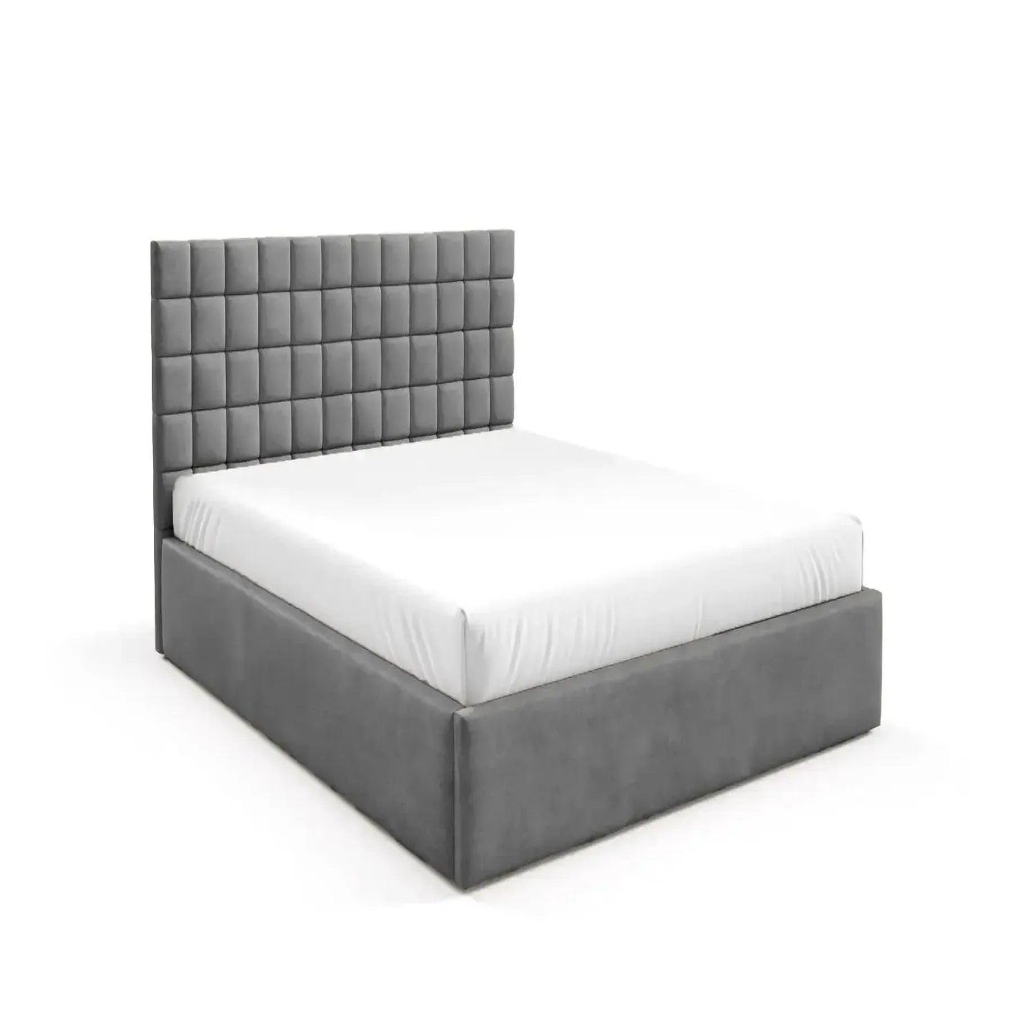 Voir la diapositive 1 : CASANOVA PARIS Thelma - lit coffre tissu velours gris foncé