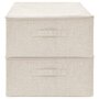 Voir la diapositive 5 : VIDAXL Boîtes de rangement 2 pcs Tissu 70x40x18 cm Creme