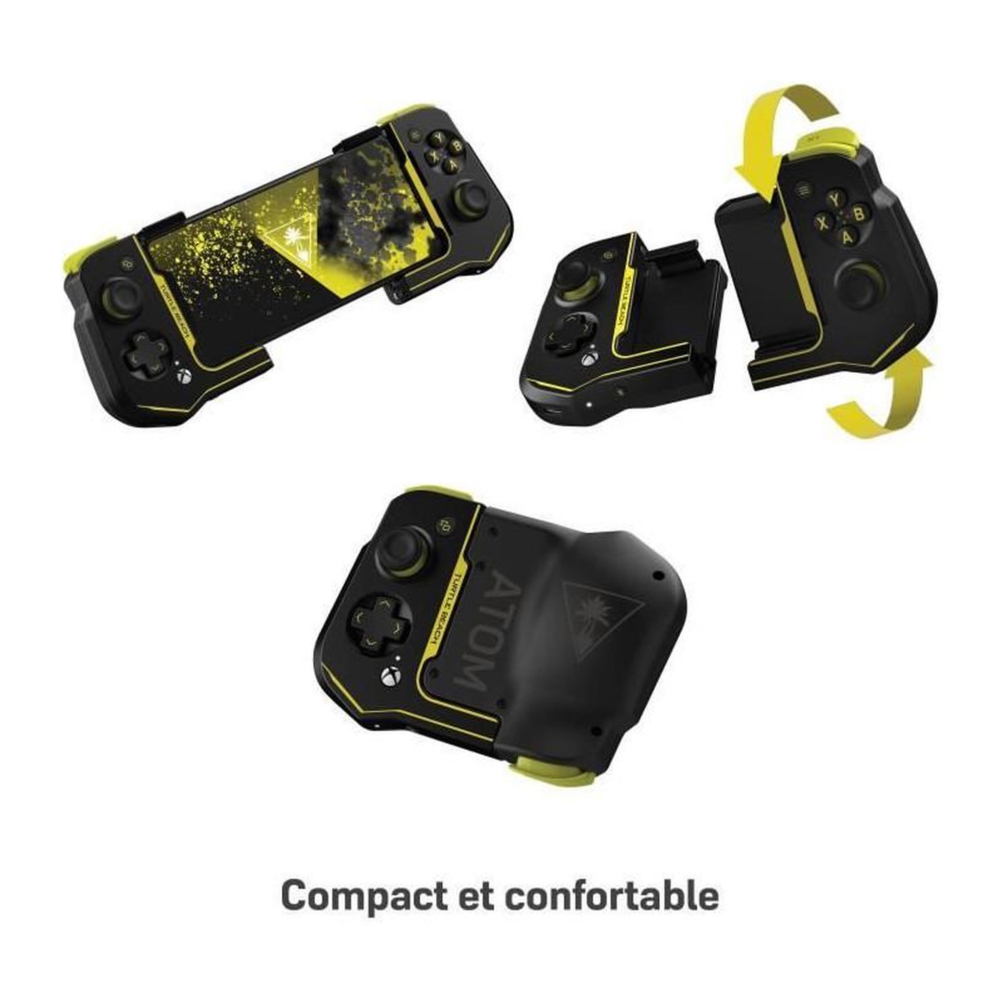 Voir la diapositive 4 : Turtle Beach Manette de jeu mobiles Android - Turtle Beach Atom D4X - Bluetooth - Noir/Jaune