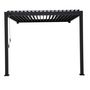 Voir la diapositive 2 : OMBREA Pergola Bioclimatique adossée (2pieds) 3x3m anthracite OMBREA®
