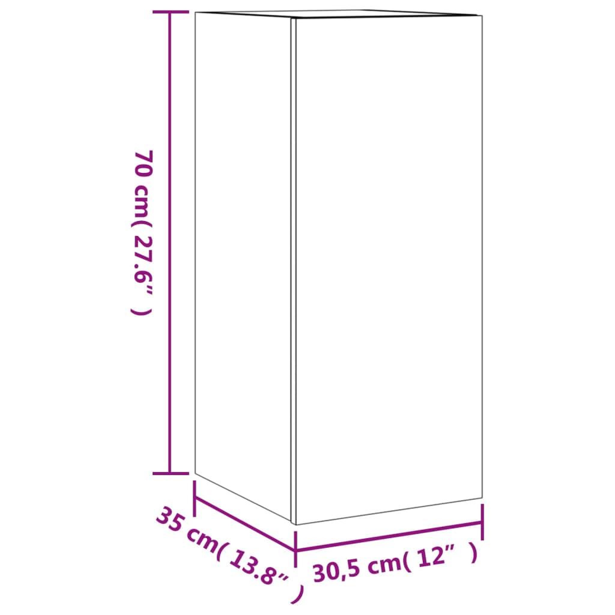 Voir la diapositive 6 : VIDAXL Meuble TV mural avec lumieres LED blanc 30,5x35x70 cm