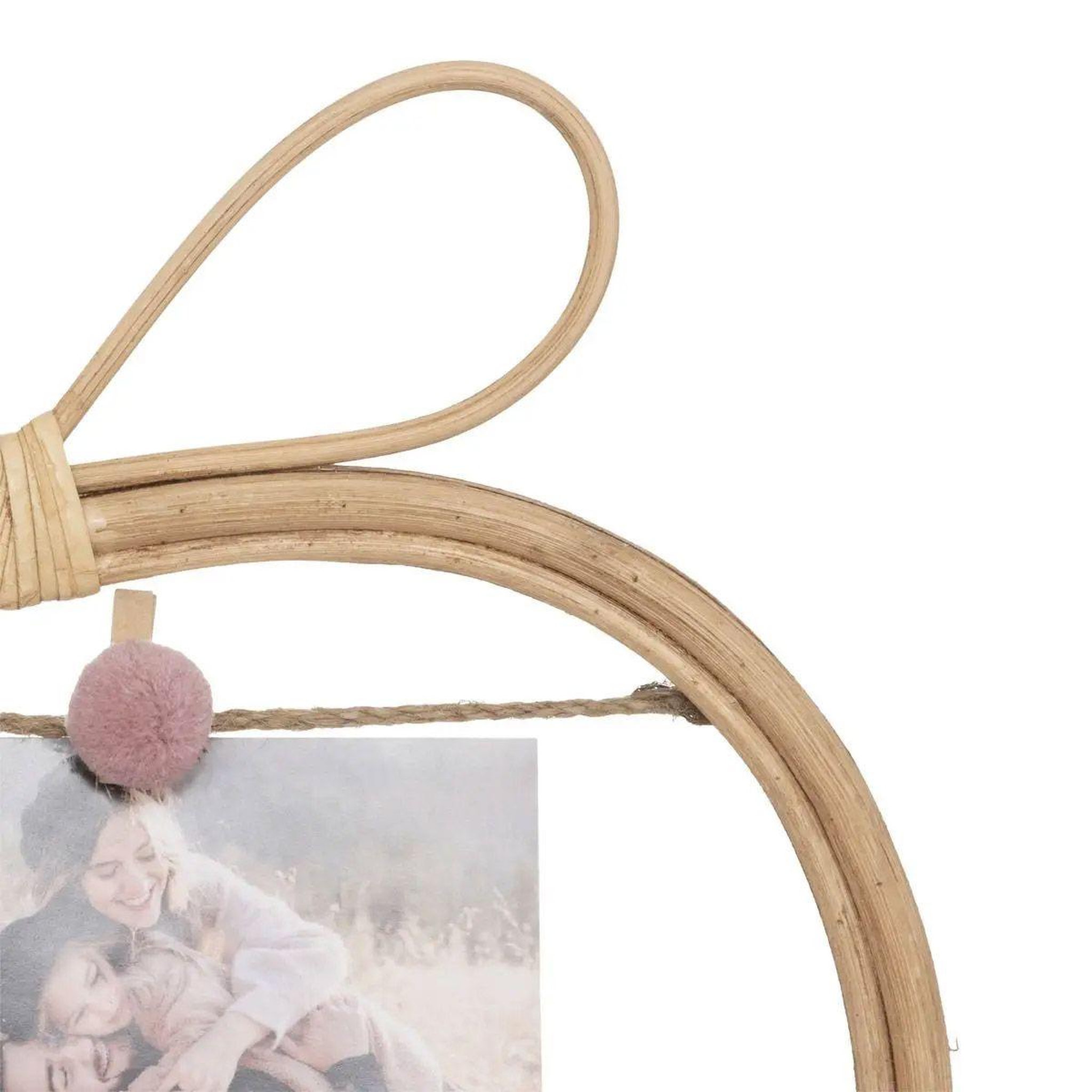 Voir la diapositive 2 : Atmosphera Kids Porte-photo en rotin  campagne  35cm beige