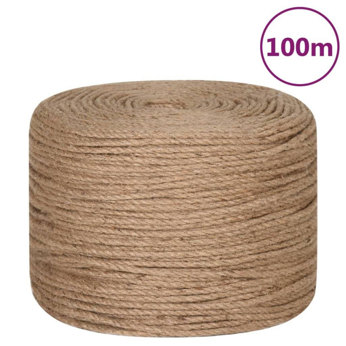 VIDAXL Corde de jute 100 m de long 4 mm d'epaisseur