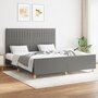 Voir la diapositive 1 : VIDAXL Cadre de lit sans matelas gris fonce 160x200 cm tissu