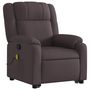 Voir la diapositive 4 : VIDAXL Fauteuil inclinable de massage Marron fonce Tissu