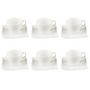 Voir la diapositive 1 : SECRET DE GOURMET Lot de 6 Tasses à Café & Soucoupe  Vague  12cm Blanc