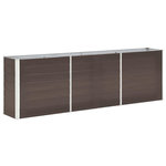 VIDAXL Lit sureleve de jardin Acier galvanise 240x40x77 cm Marron