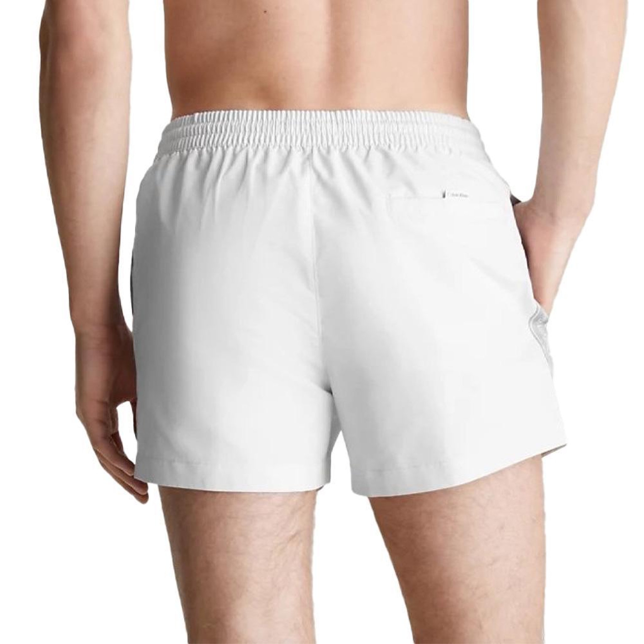 Voir la diapositive 4 : CALVIN KLEIN JEANS Short de bain Blanc Homme Calvin Klein Drawstring KM0KM00956