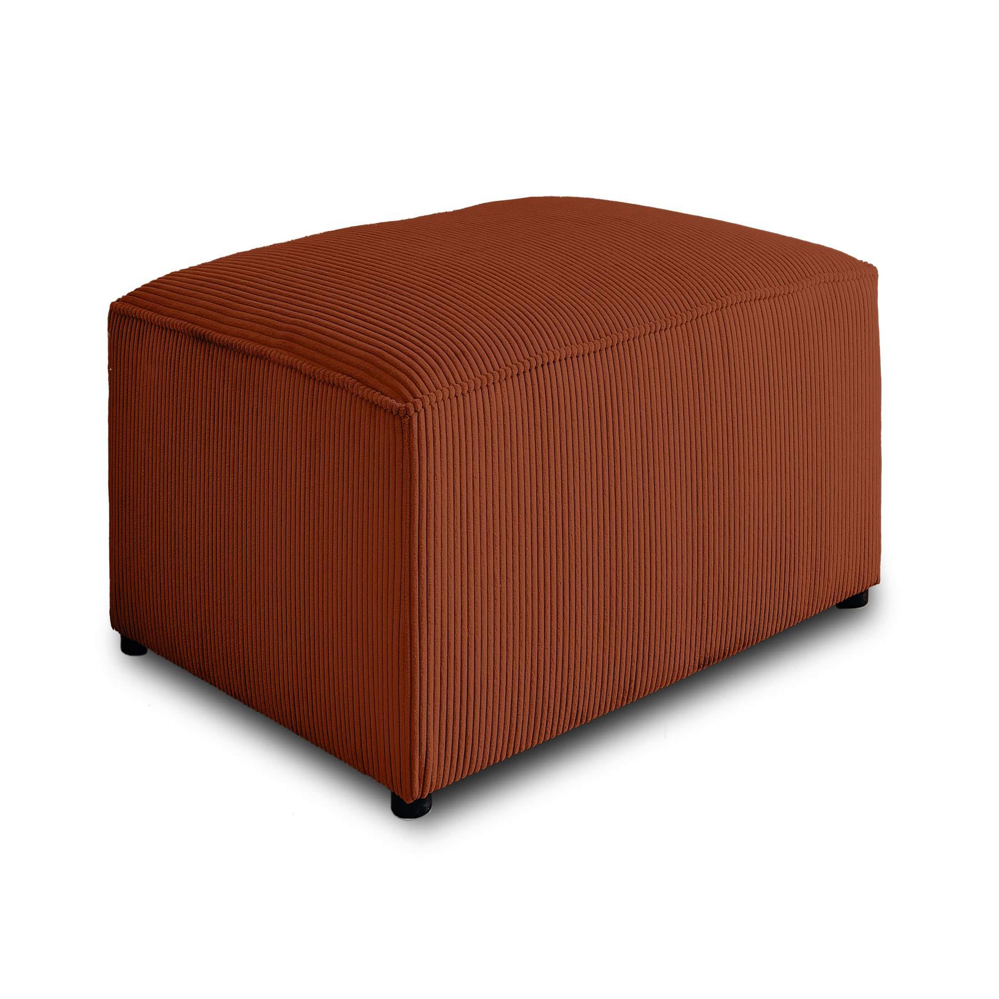 Voir la diapositive 4 : BEST MOBILIER Topaze - pouf - en velours côtelé