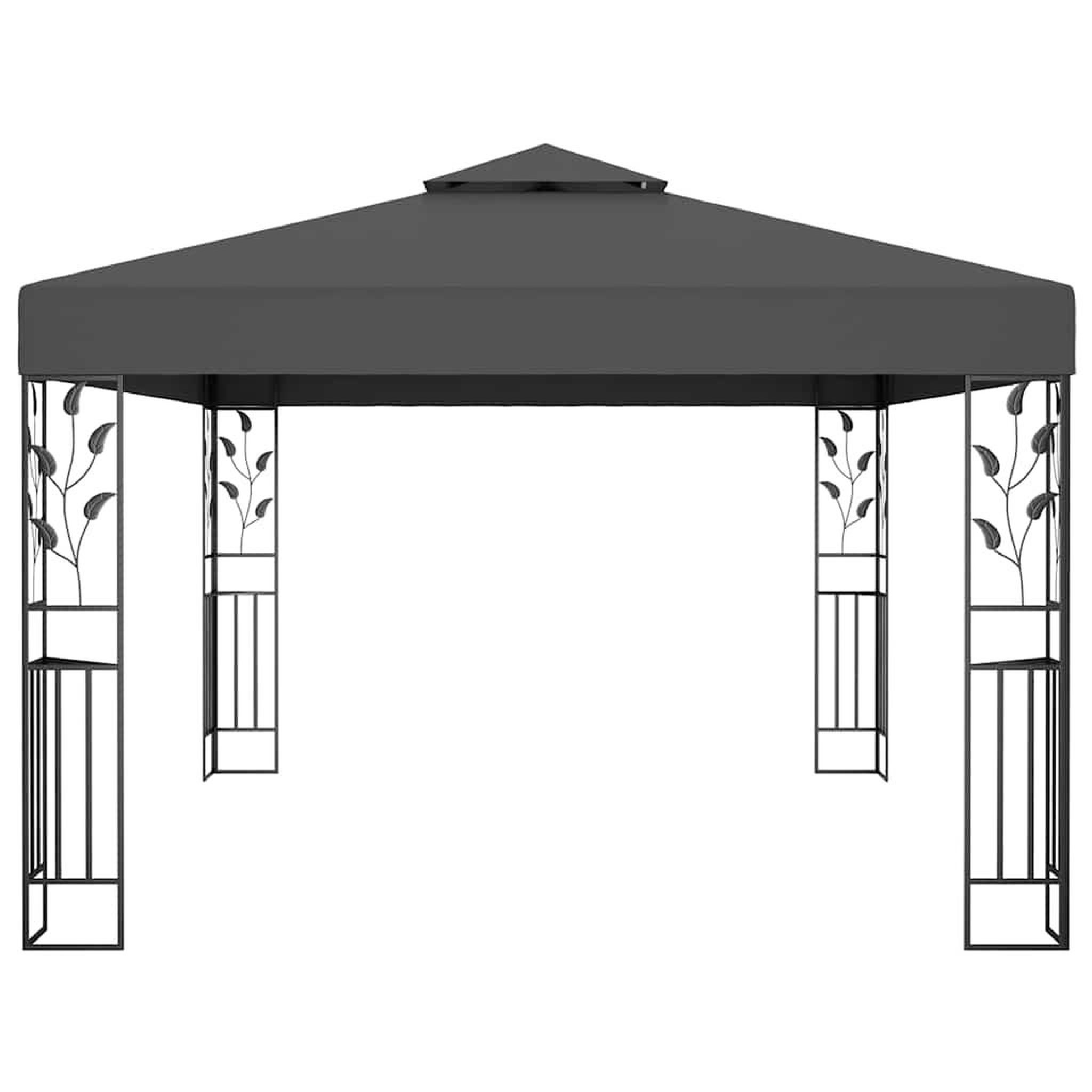 Voir la diapositive 5 : VIDAXL Tonnelle avec double toit et lumieres led 3x4 m anthracite