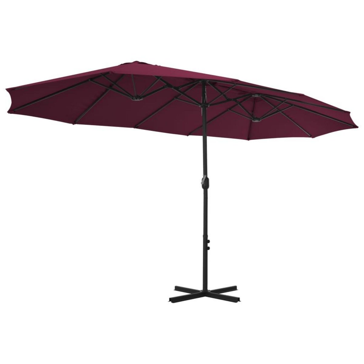 VIDAXL Parasol d'exterieur avec mat en aluminium rouge bordeaux