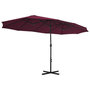 Voir la diapositive 4 : VIDAXL Parasol d'exterieur avec mat en aluminium rouge bordeaux