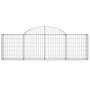 Voir la diapositive 4 : VIDAXL Paniers a gabions arques 2 pcs 200x30x60/80 cm Fer galvanise