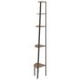 Voir la diapositive 4 : VIDAXL Etagere d'angle 5 niveaux Marron fonce et noir 45,5x31,5x180 cm