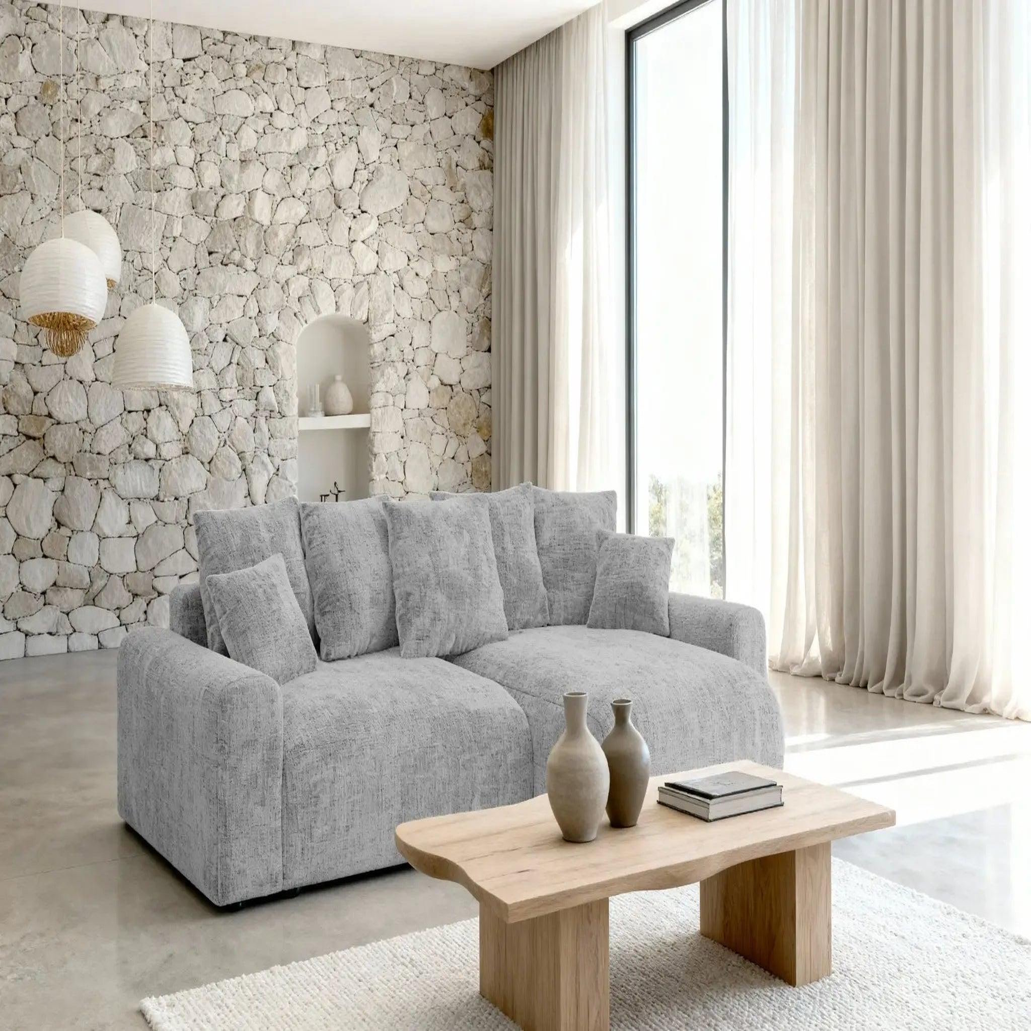 Voir la diapositive 2 : CASANOVA PARIS Oli - canapé d'angle convertible tissu chenille 4 places