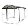 Voir la diapositive 2 : Habrita Carport Aluminium - Anthracite - 14,62m² - BLACKPOOL
