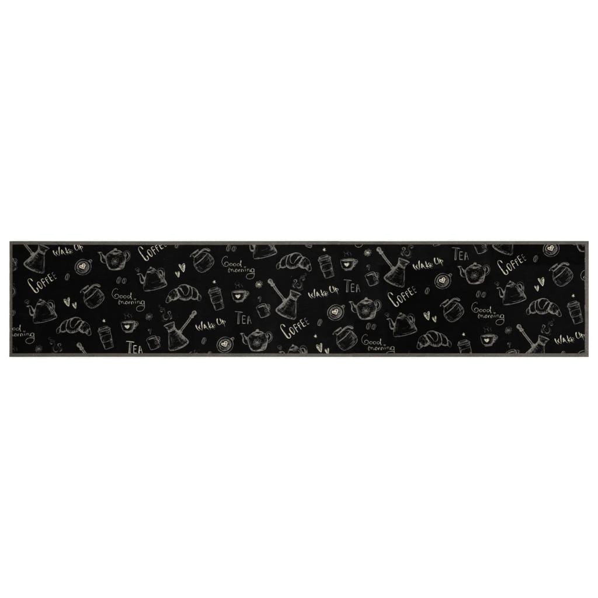 Voir la diapositive 2 : VIDAXL Tapis de cuisine lavable imprime Morning noir 60x300 cm velours