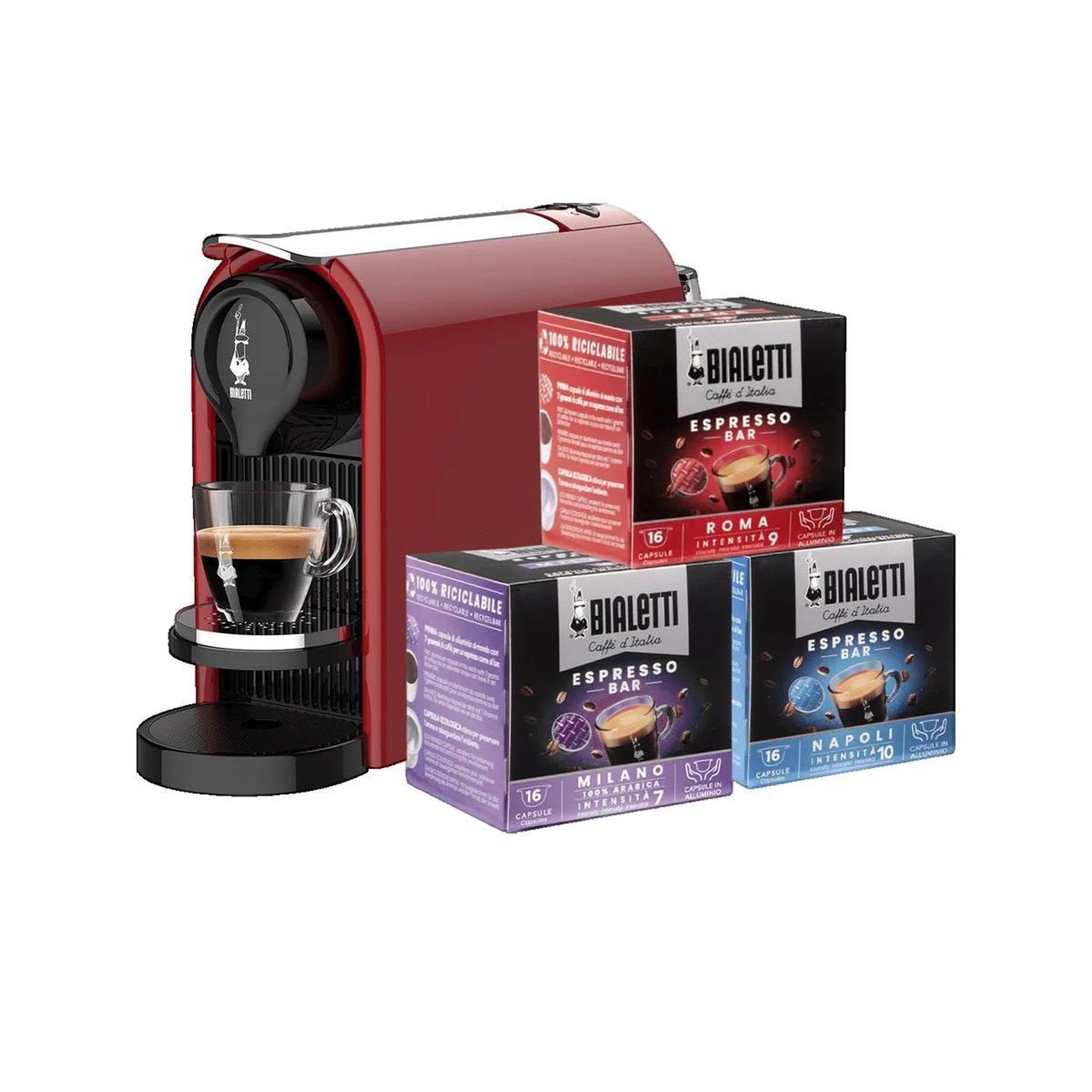Voir la diapositive 1 : BIALETTI Machine à café Bialetti Gioia Plus Rouge semi-automatique