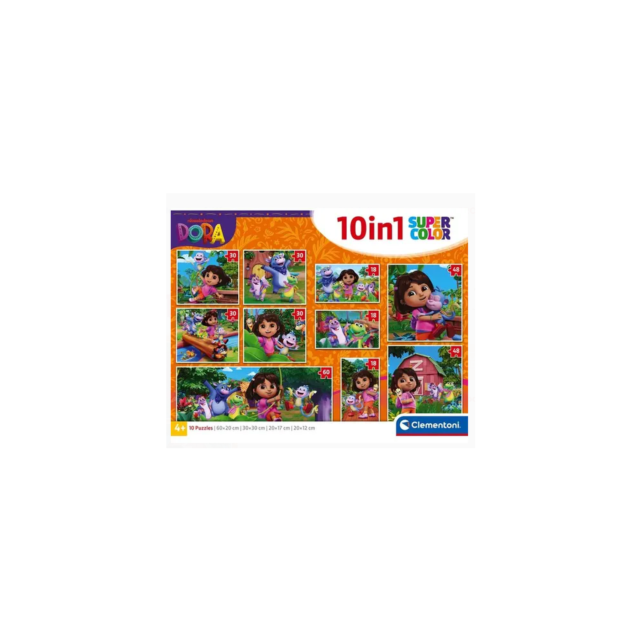 Voir la diapositive 2 : CLEMENTONI CLEMENTONI - Puzzle 10 en 1 - Dora