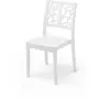 ARETA Lot de 2 chaises de jardin - Résine - Blanc - TETI
