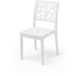 ARETA Lot de 2 chaises de jardin - Résine - Blanc - TETI