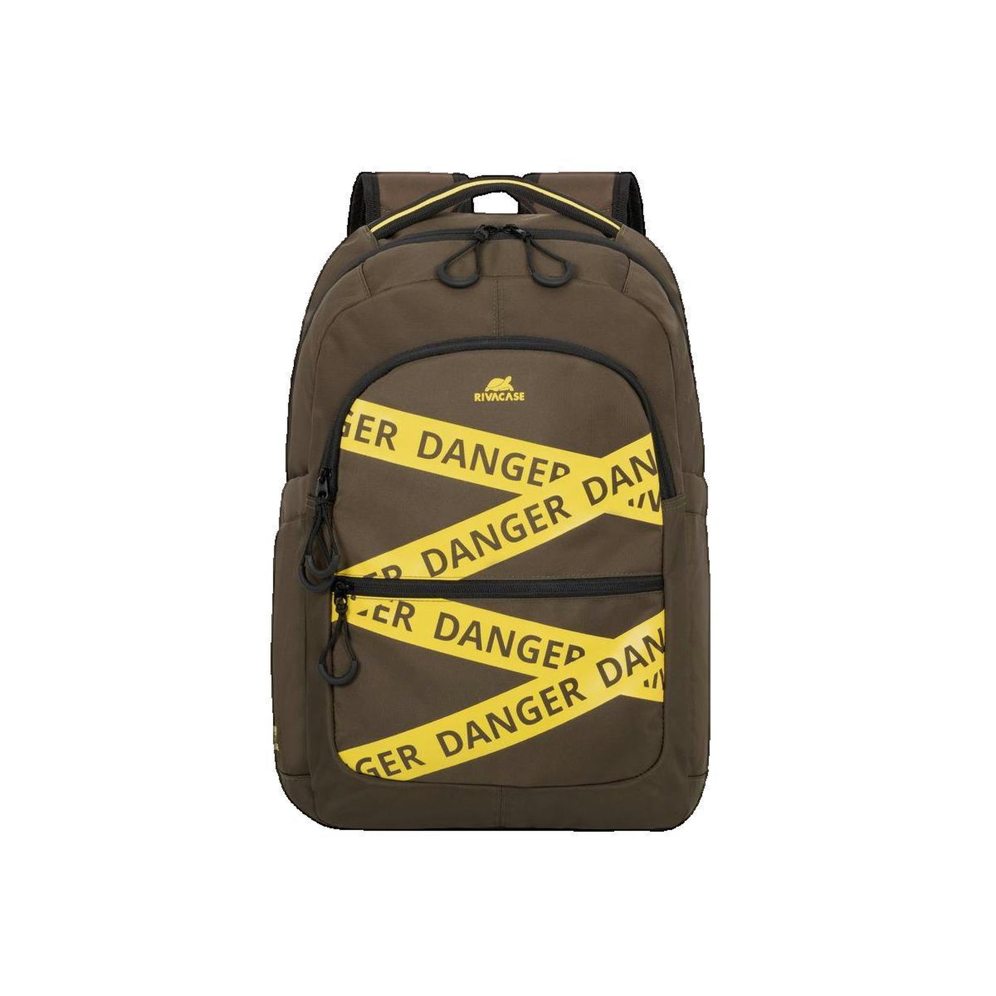 Voir la diapositive 2 : RIVACASE Sac ordinateur Rivacase Erebus kaki avec accents jaunes