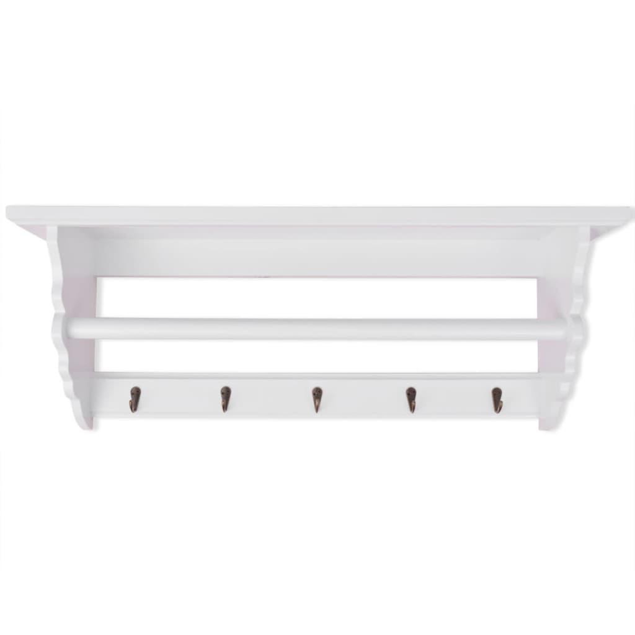 Voir la diapositive 2 : VIDAXL Porte-manteau pfdm blanc style baroque