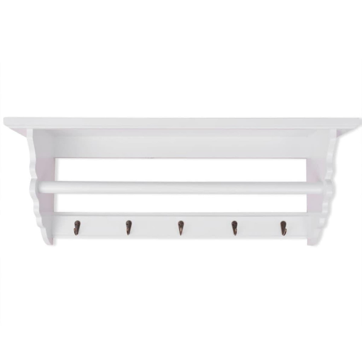 VIDAXL Porte-manteau PFDM blanc style baroque