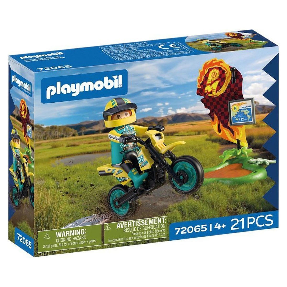 PLAYMOBIL 72065 Motocross rider  and  accessoires