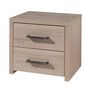 Voir la diapositive 2 : Vipack Vipack Table de chevet a 2 tiroirs Aline Chene clair